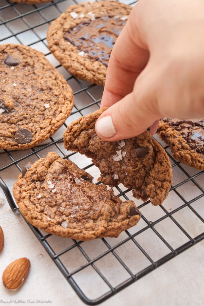 Healthy Almond Butter Chocolate Chip Cookies — Peanut Butter Plus Chocolate
