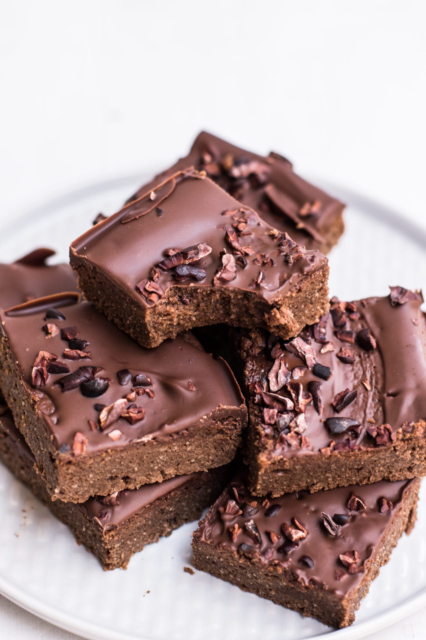healthy keto brownies with double the chocolate — peanut butter plus