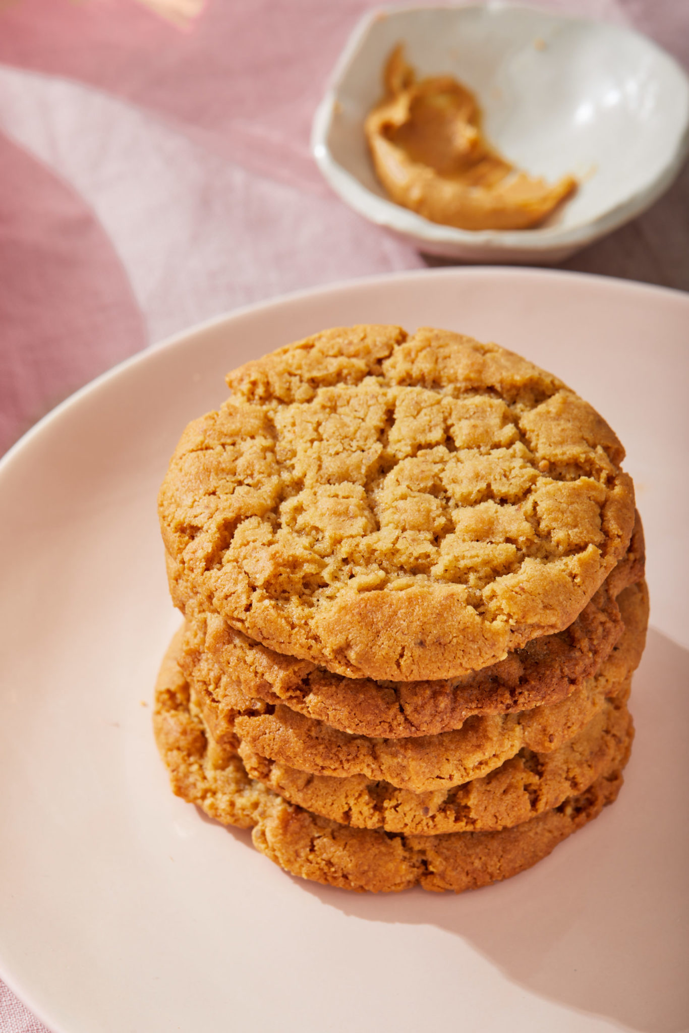 gluten free peanut butter cookies stacked