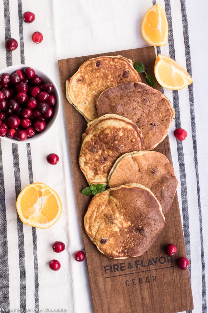 Healthy Cranberry Orange Pancakes