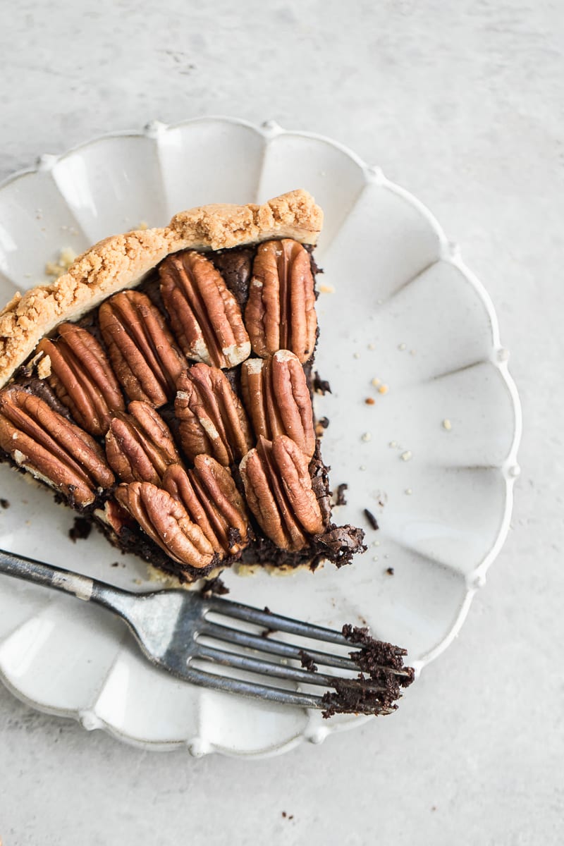 Chocolate Pecan Brownie Pie | Paleo & Gluten Free