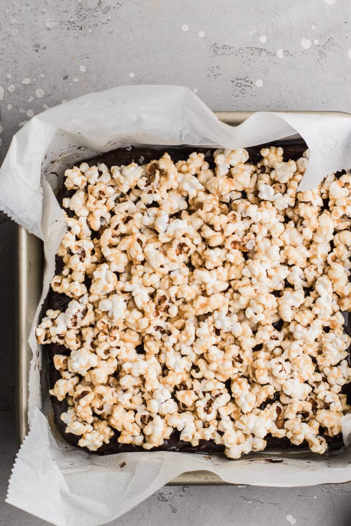 Salted Caramel Popcorn Brownies Peanut Butter Plus Chocolate