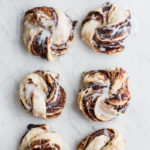 vegan cinnamon rolls filled with healthy chocolate for a simple dairy free recipe