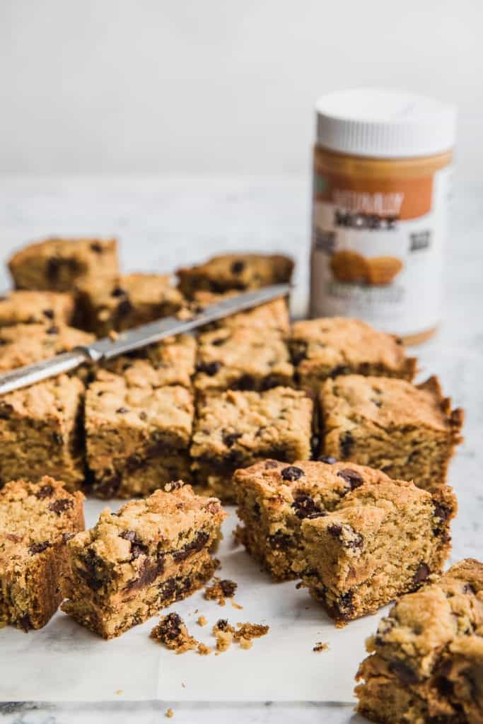 Healthy Cookie Bar Recipe Peanut Butter + Chocolate
