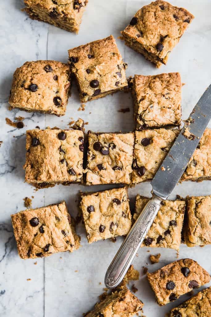 Healthy Cookie Bar Recipe - Peanut Butter + Chocolate