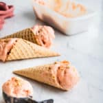 vegan ice cream peach sorbet