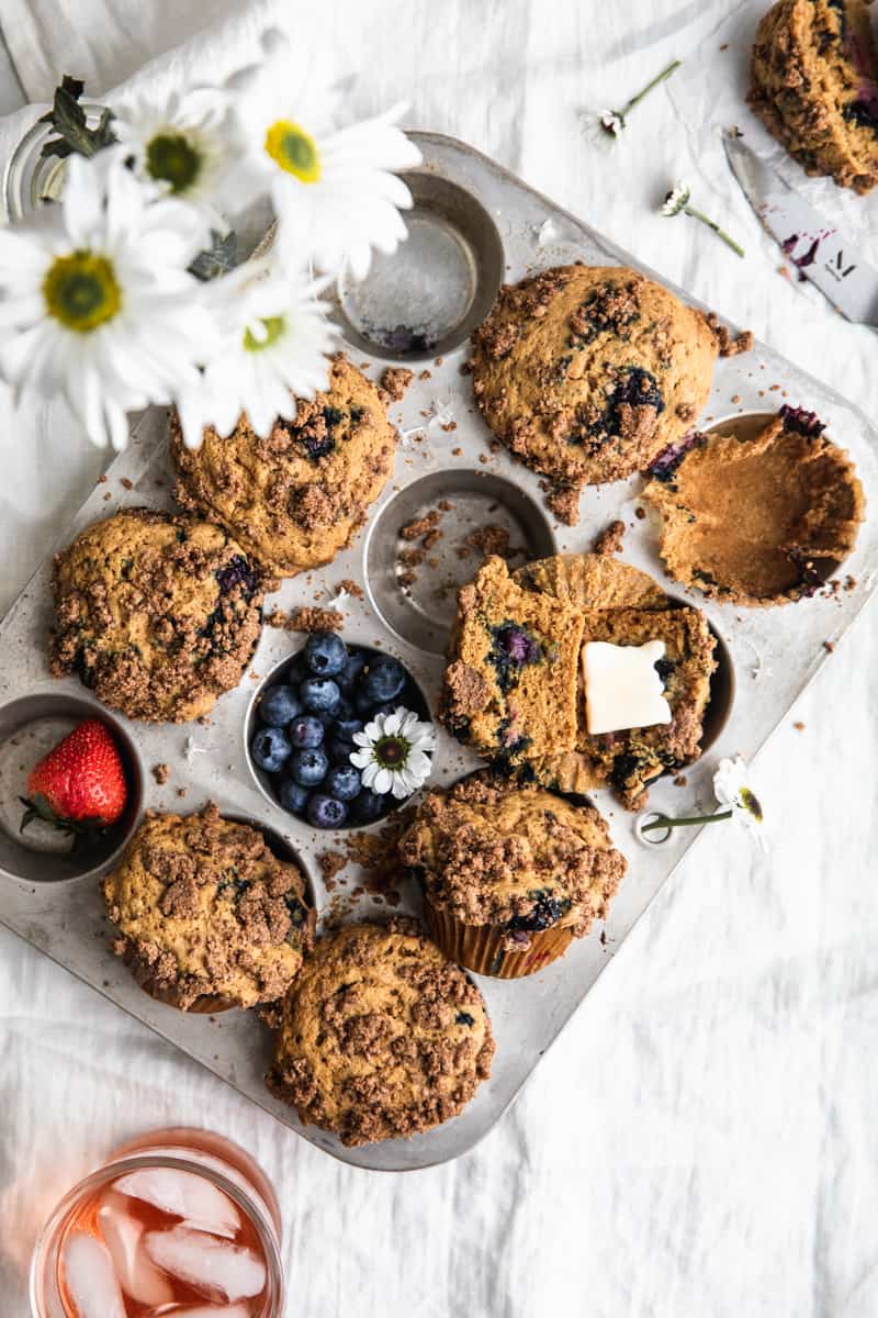 Gluten Free Blueberry Muffins andStreusel | Peanut Butter Plus Chocolate