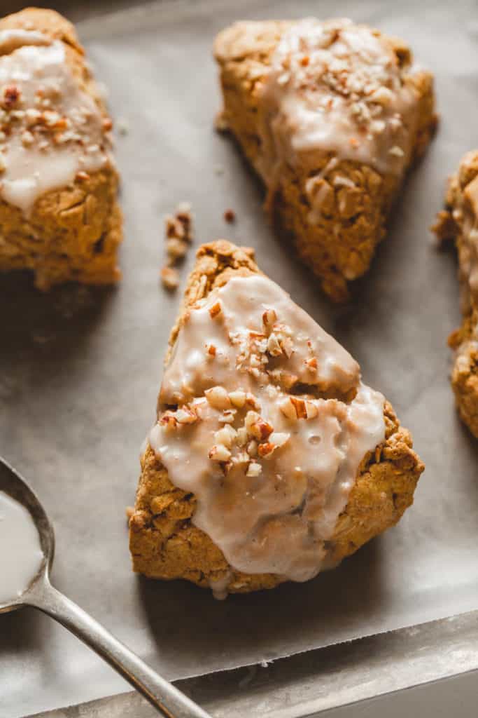 Gluten Free Pumpkin Scones | Peanut Butter Plus Chocolate