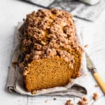 The best gluten free bread filled with pumpkin and banana. Amazing healthy dessert.