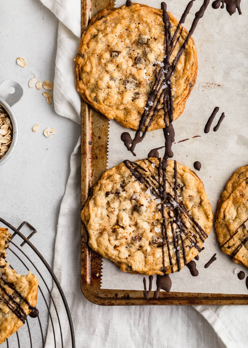 Gluten Free Oatmeal Cookies + Chocolate | Peanut Butter Plus Chocolate
