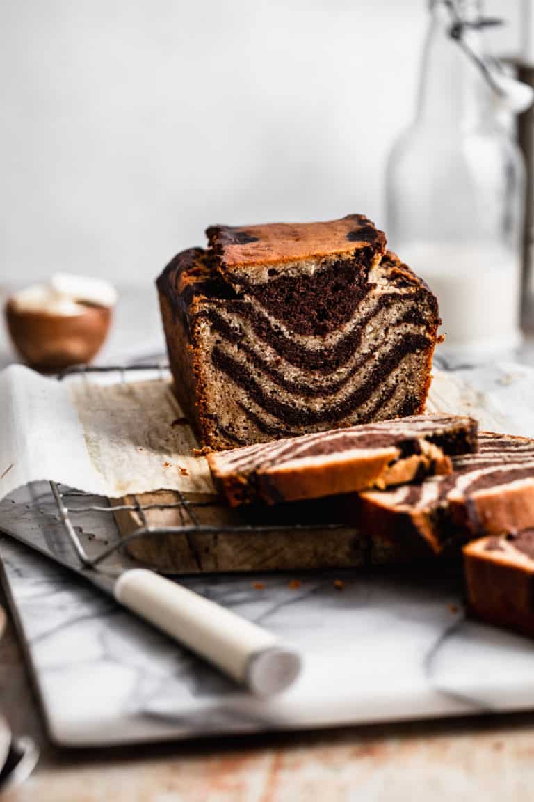 Gluten Free Marble Cake Banana Bread | Pleanut Butter Plus Chocolate