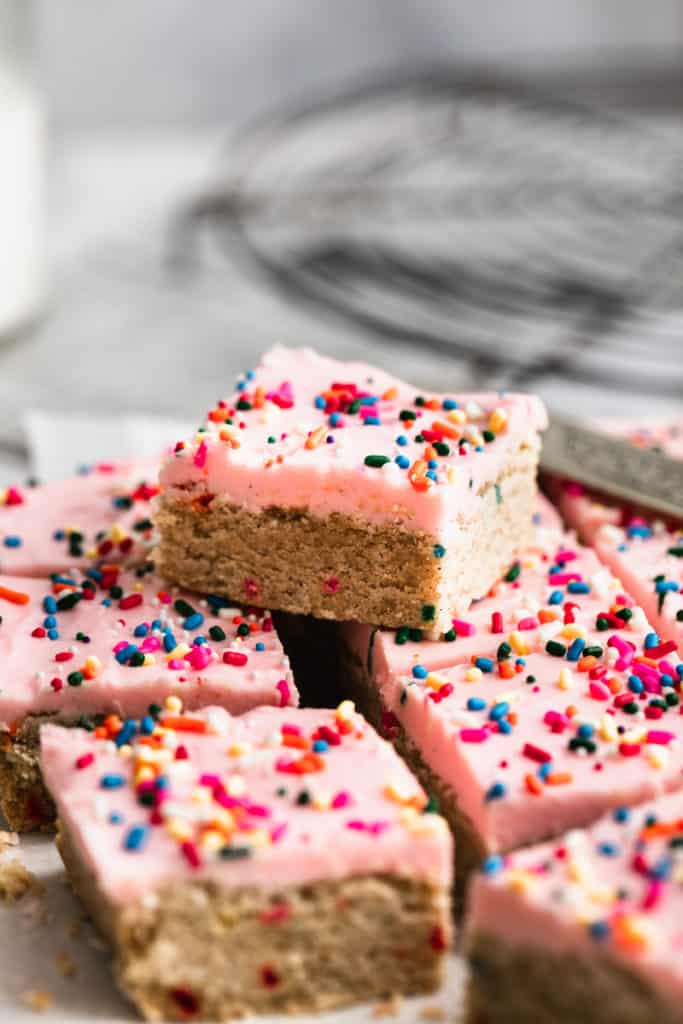 Sugar Cookie Bars (Gluten Free) | Recipe on Peanut Butter Plus Chocolate