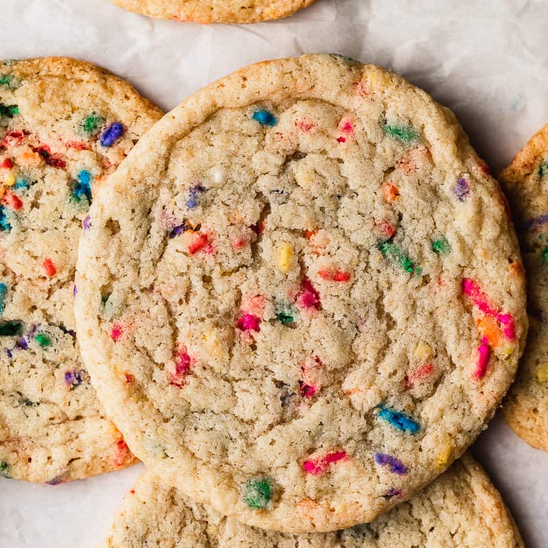 Vegan Birthday Cake Cookies | Peanut Butter Plus Chocolate