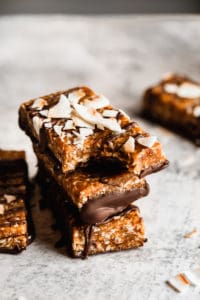 Coconut Date Bars | Vegan Gluten Free | Peanut Butter Plus Chocolate