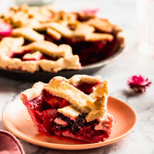 Triple Berry Pie with Gluten Free Pie Crust | Peanut Butter Plus Chocolate