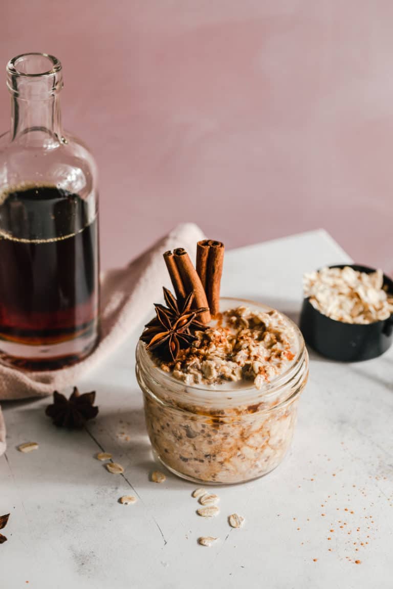 Maple Chai Overnight Oats Peanut Butter Plus Chocolate