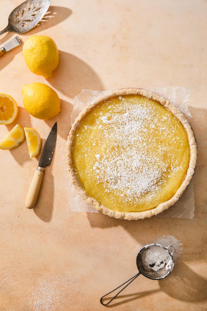 Vegan Lemon Tart | Gluten Free Crust | Peanut Butter Plus Chocolate