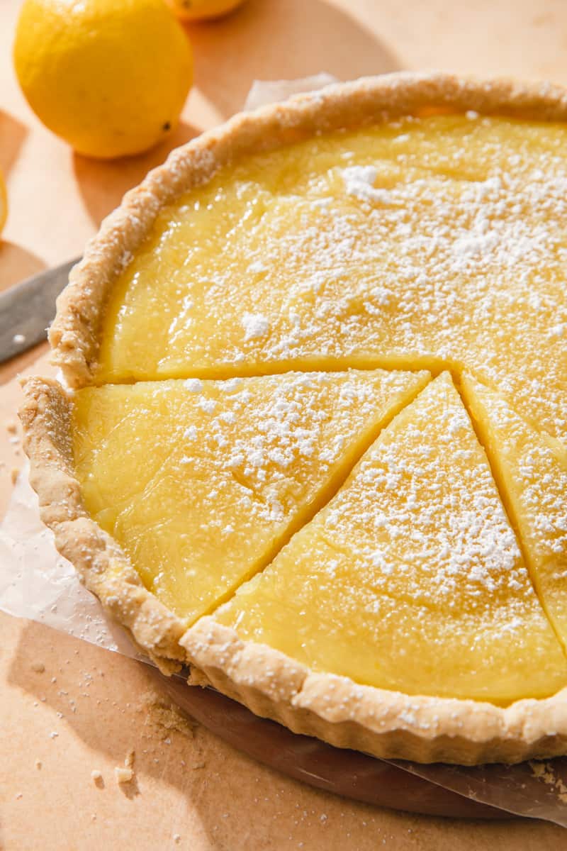 The best vegan lemon tart perfect for sharing with a crowd. 