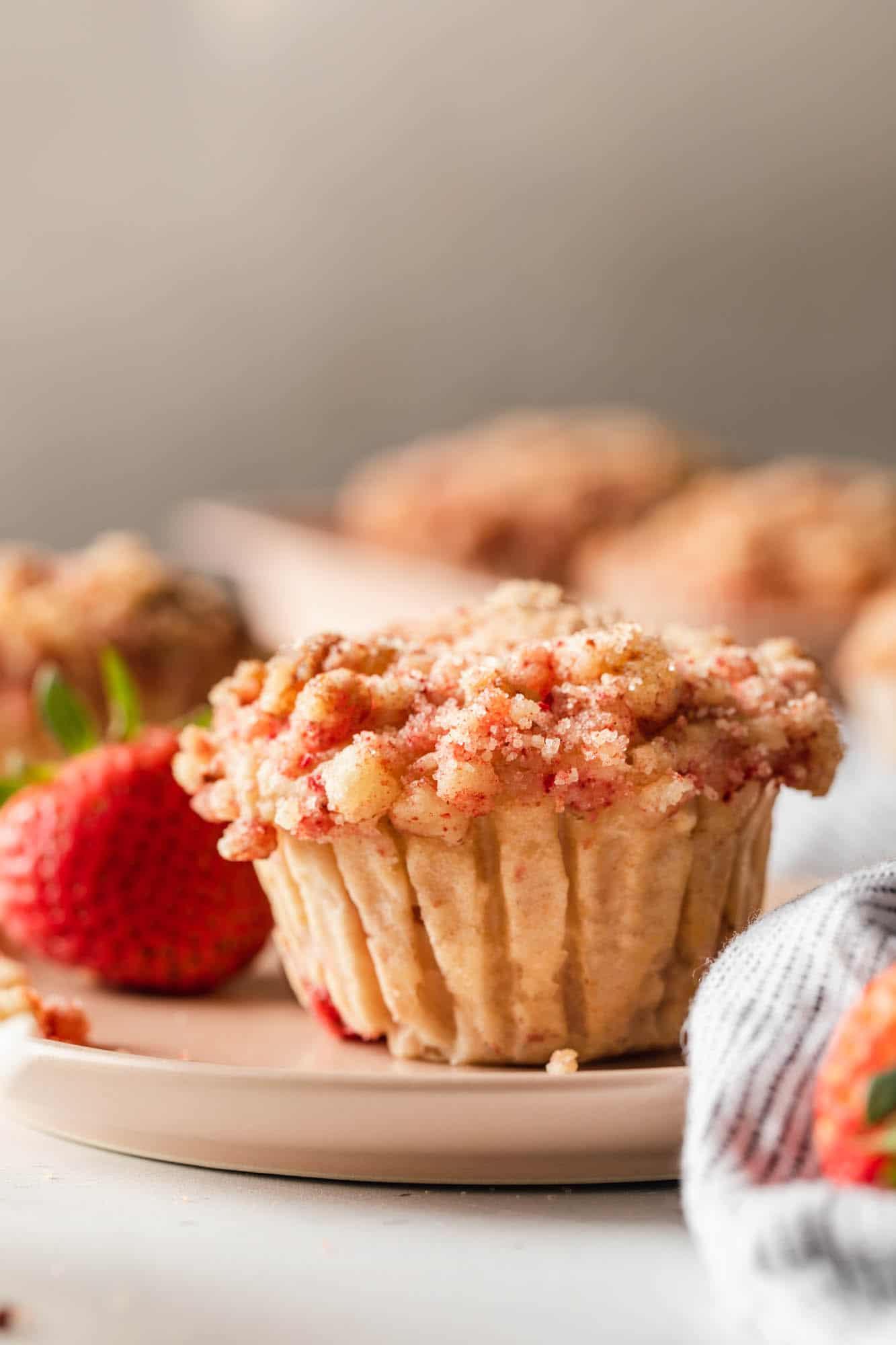 vegan strawberry shortcake muffins