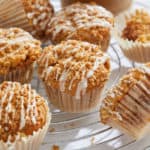 cinnamon streusel muffins with sweet glaze