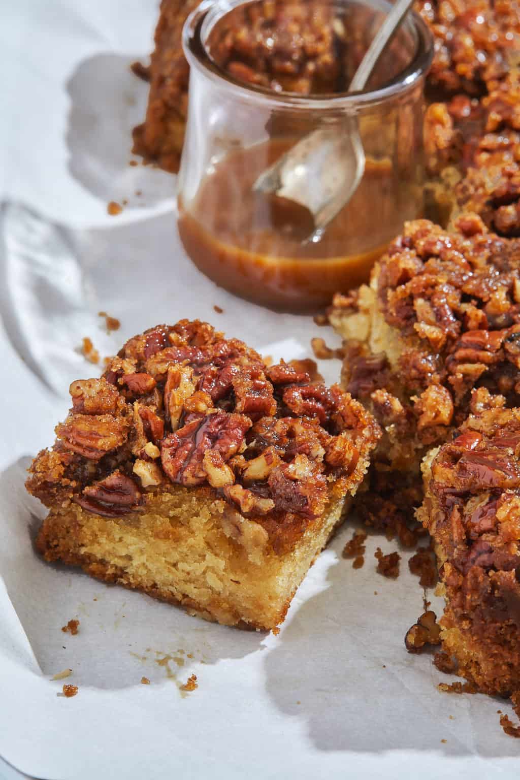 Easy Pecan Upside Down Cake | Peanut Butter Plus Chocolate