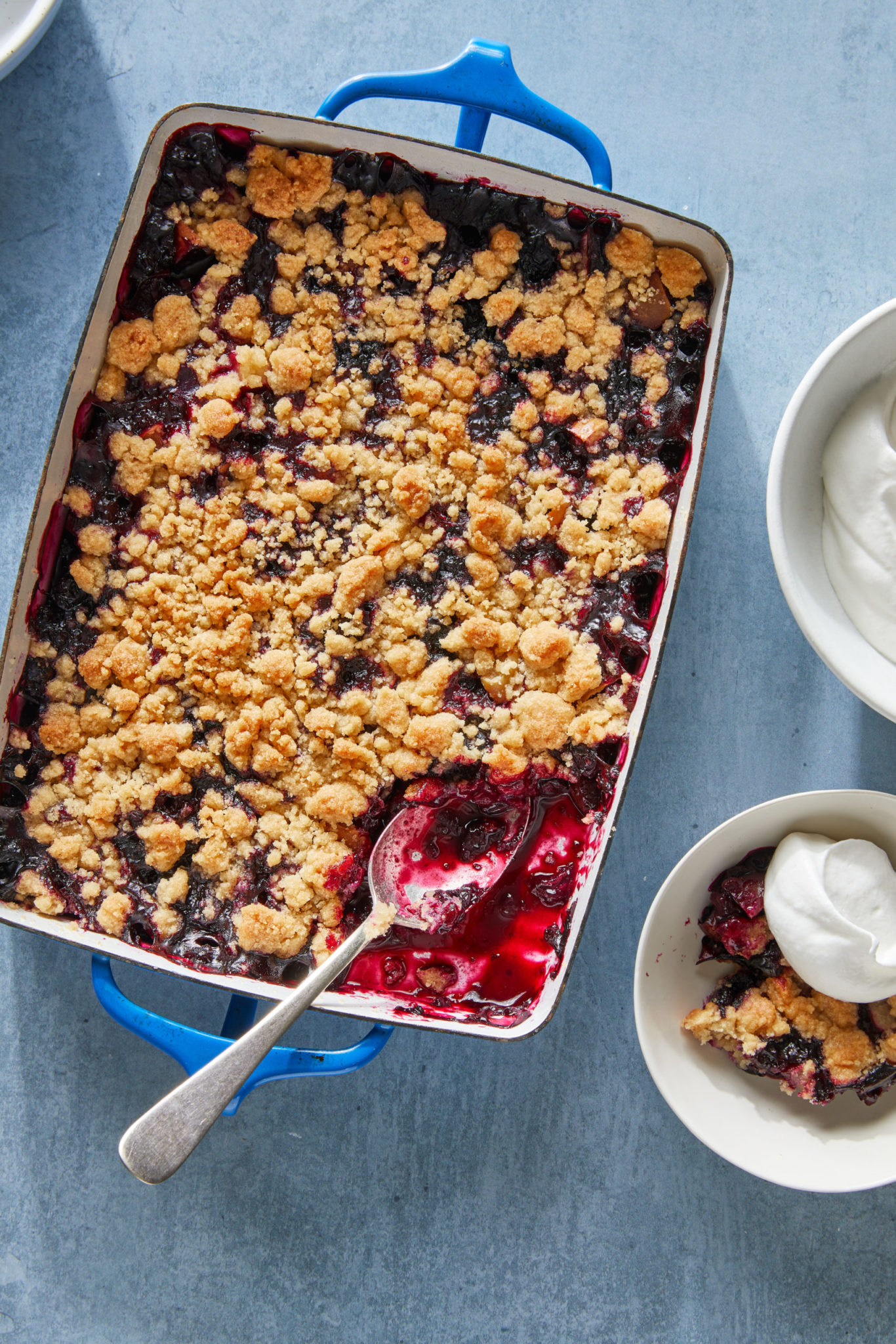 Easy Apple and Blueberry Crumble | Peanut Butter Plus Chocolate