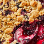 apple and blueberry crumble