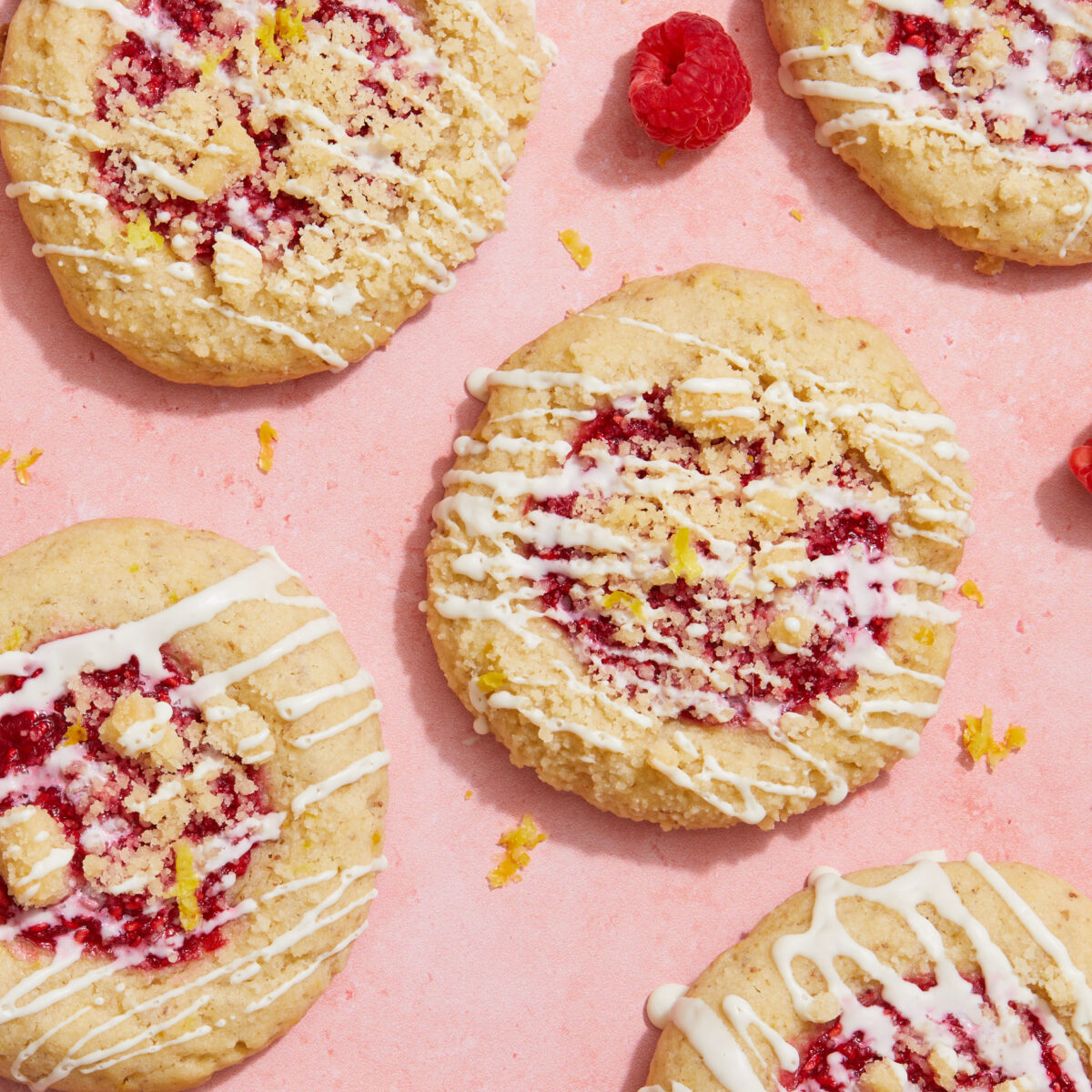 Soft Raspberry Crumble Cookies Peanut Butter Plus Chocolate