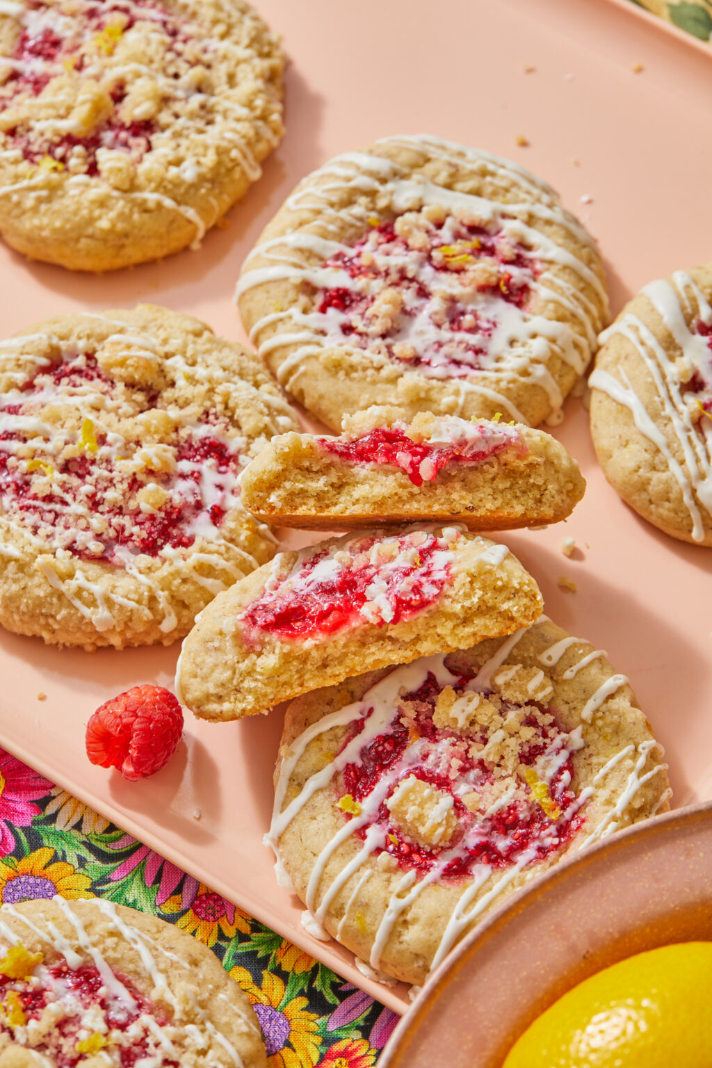 Soft Raspberry Crumble Cookies | Peanut Butter Plus Chocolate