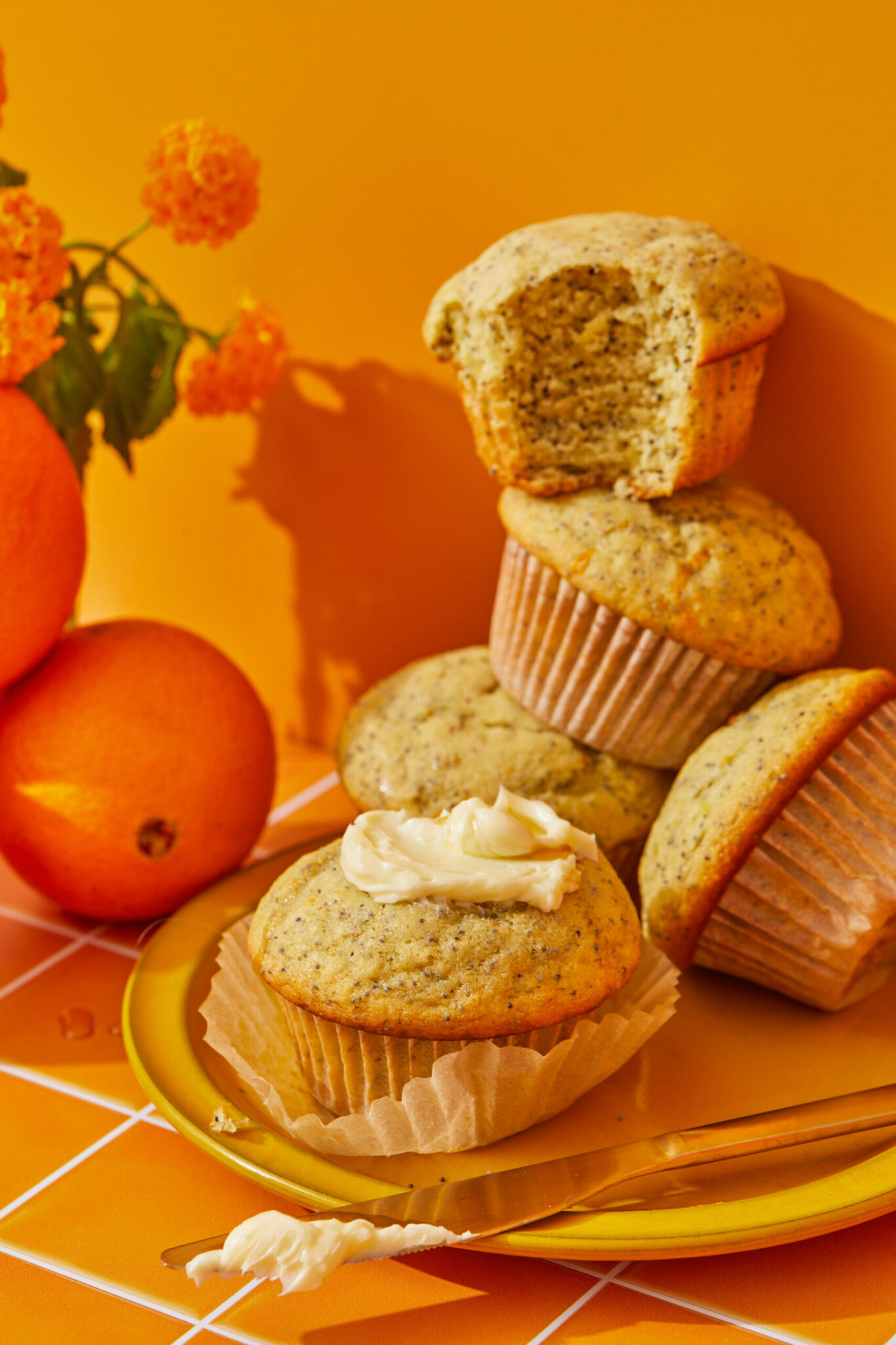 orange and poppy seed muffins