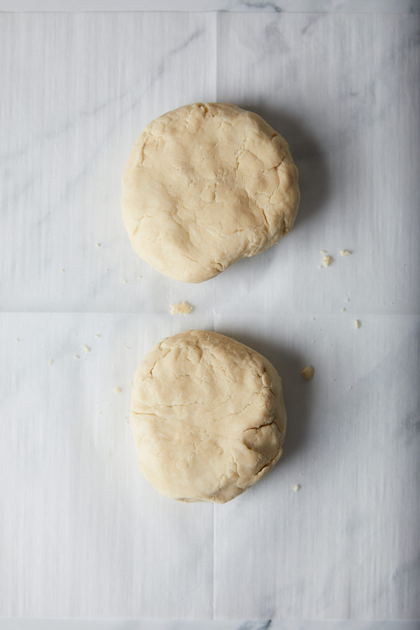 two vegan pastry dough balls