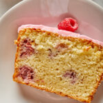 vegan lemon and raspberry cake loaf
